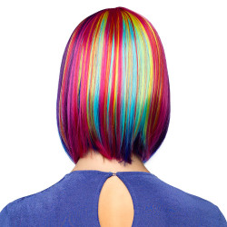 Paruka multicolor dámská krátká
